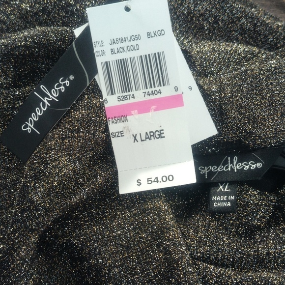 [5x$20] NEW Metallic Golden Dress - Size XL Misses - Picture 9 of 10